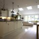 Open plan kitchen, island, rear extension, family room
